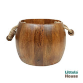 Vintage Barrel with Wooden Handles | Wooden Decorative | Brown